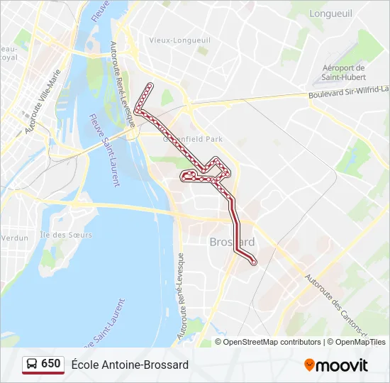 650 Bus Line Map