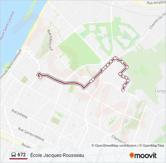 672 Bus Line Map