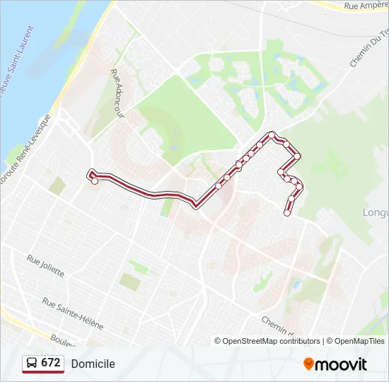 672 Bus Line Map