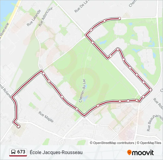 673 Bus Line Map