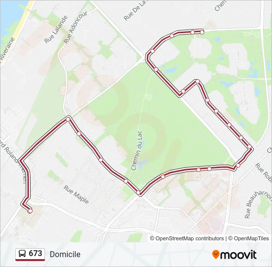 673 Bus Line Map