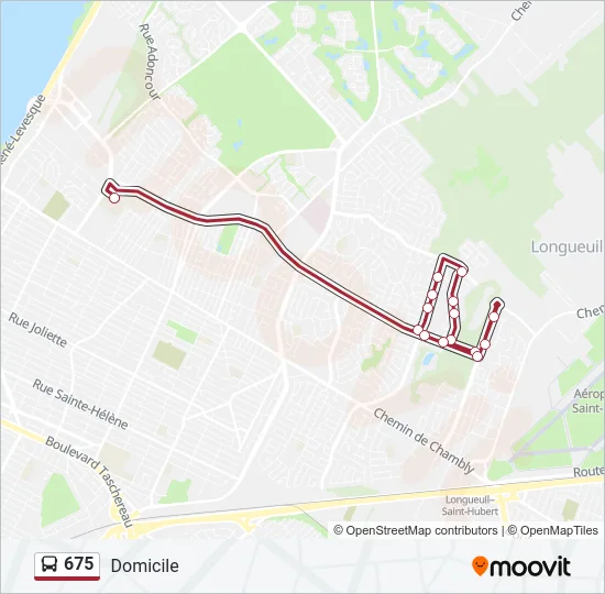 675 Bus Line Map