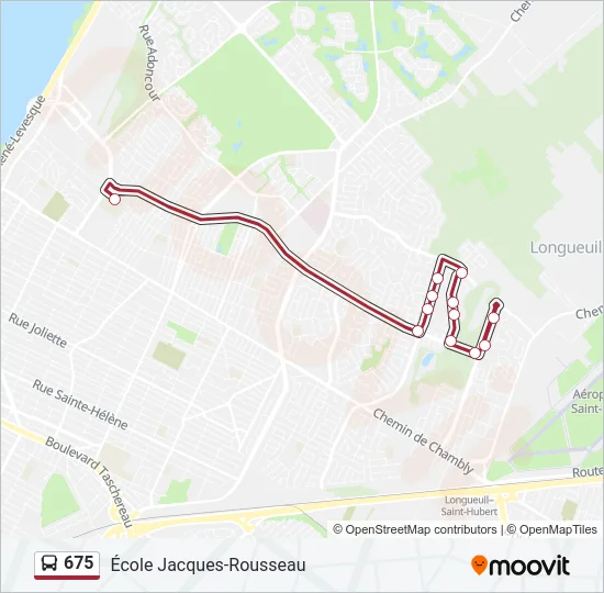 675 Bus Line Map