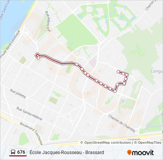 Plan de la ligne 676 de bus