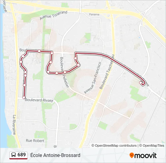 689 Bus Line Map