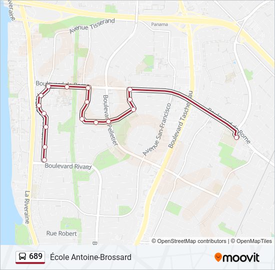 689 bus Line Map