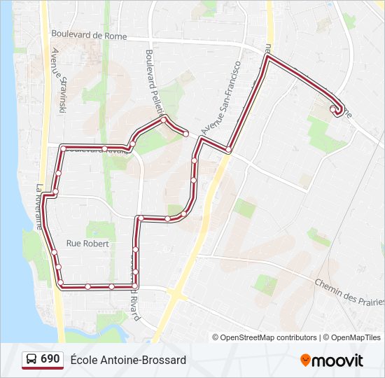 690 Bus Line Map