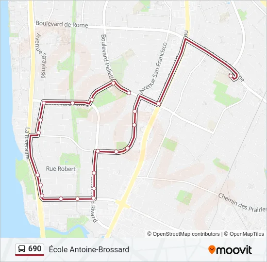 690 Bus Line Map