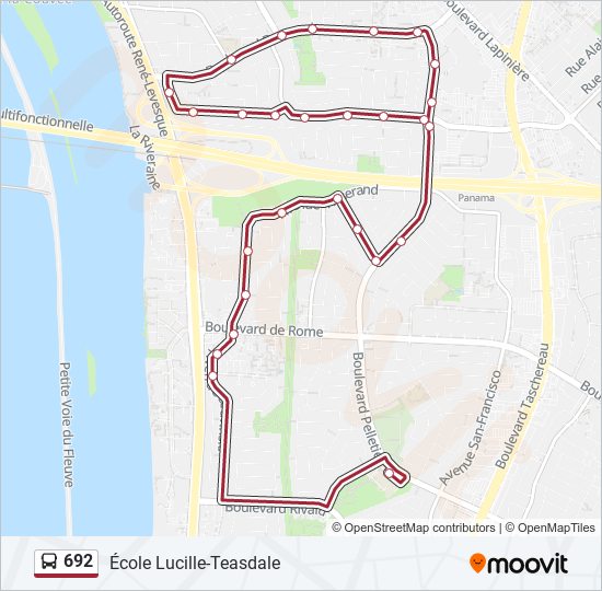 692 bus Line Map