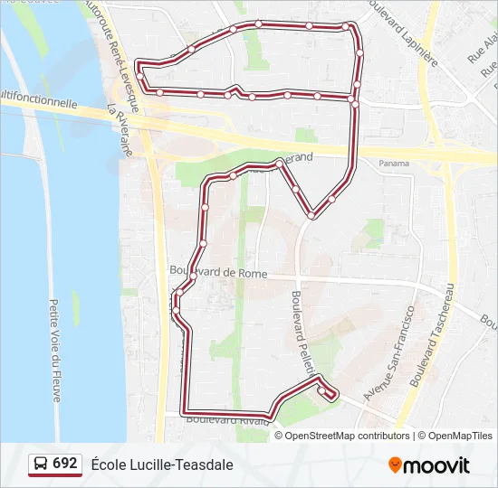 692 Bus Line Map