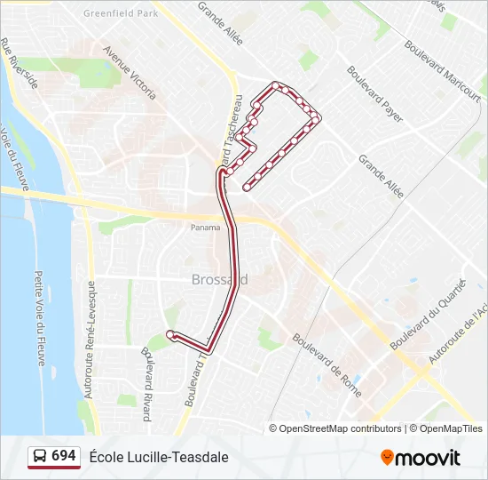 694 Bus Line Map
