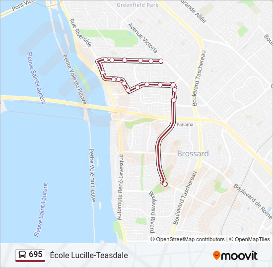 695 Bus Line Map