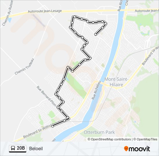 20B bus Line Map