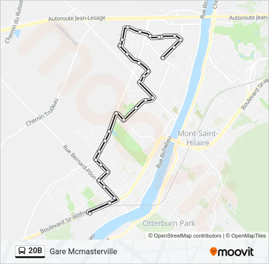 20B Bus Line Map