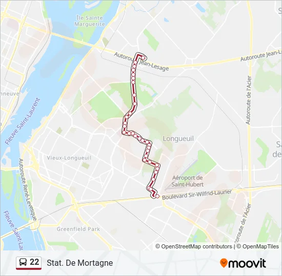 22 Bus Line Map