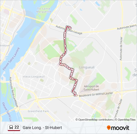 22 Bus Line Map