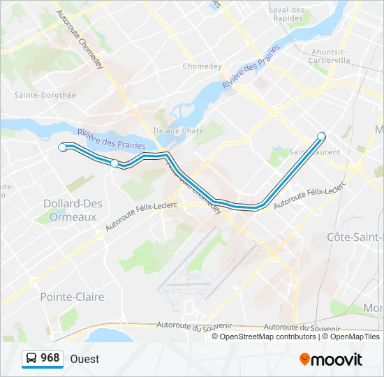 968 Bus Line Map