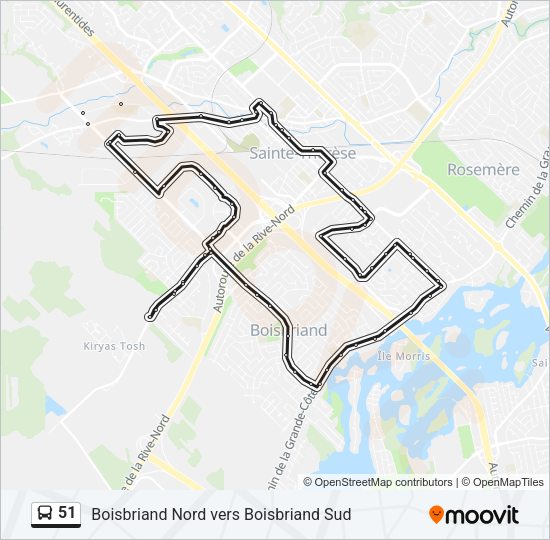 51 Bus Line Map