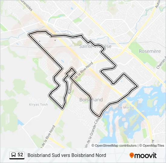 52 Bus Line Map