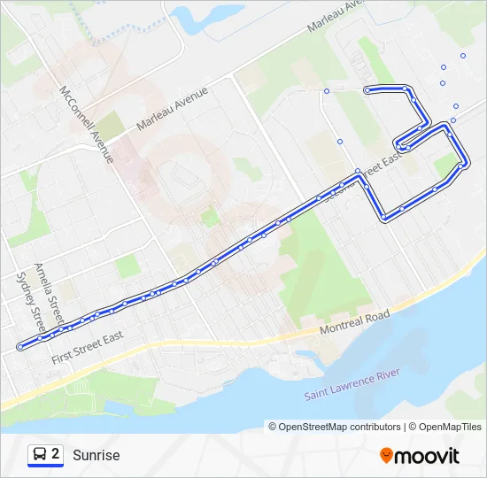 2 Bus Line Map