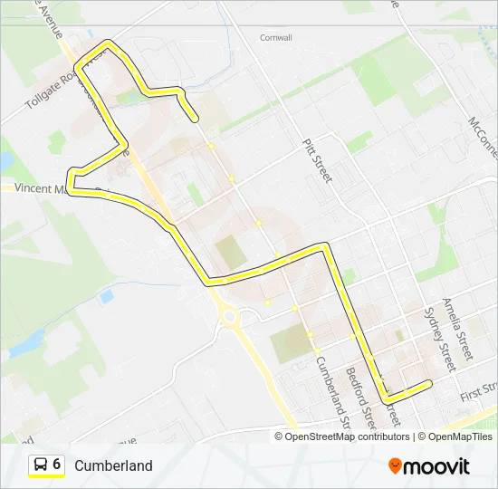 6 Bus Line Map