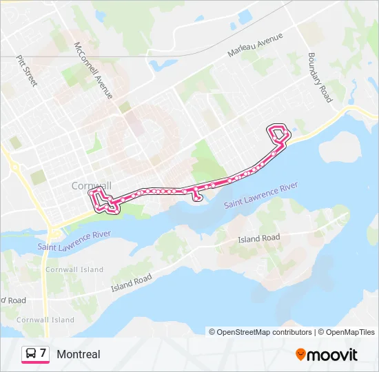 7 Bus Line Map