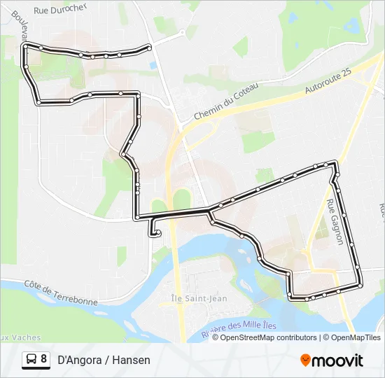 8 Bus Line Map