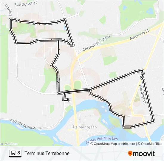8 Bus Line Map