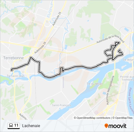 11 bus Line Map