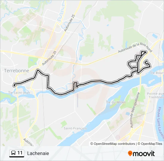 11 Bus Line Map