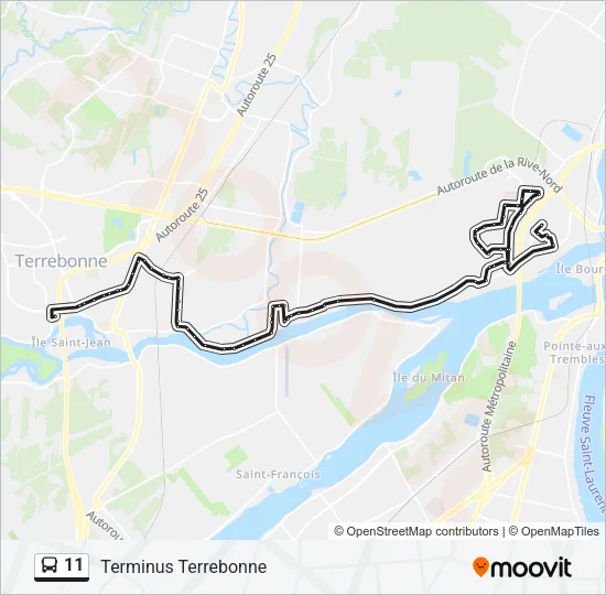 11 Bus Line Map