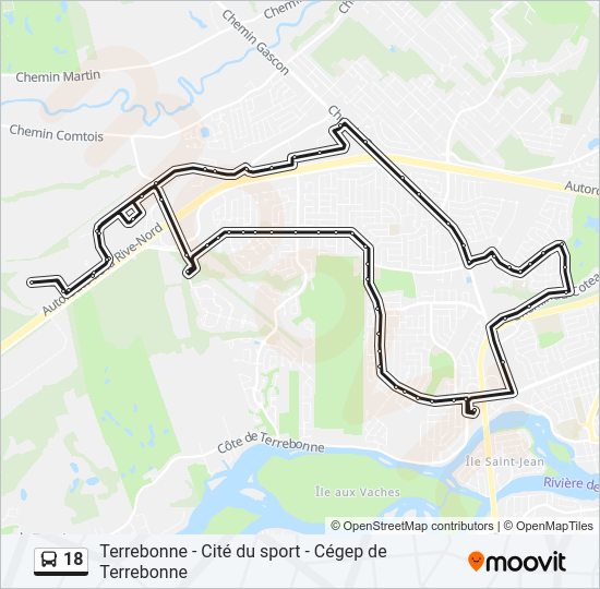 18 Bus Line Map