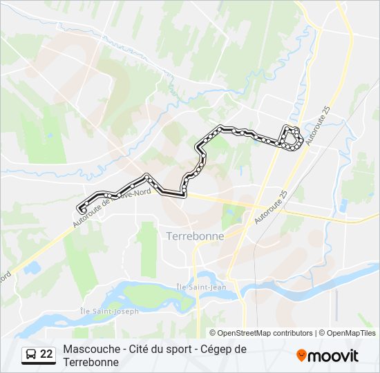 22 Bus Line Map