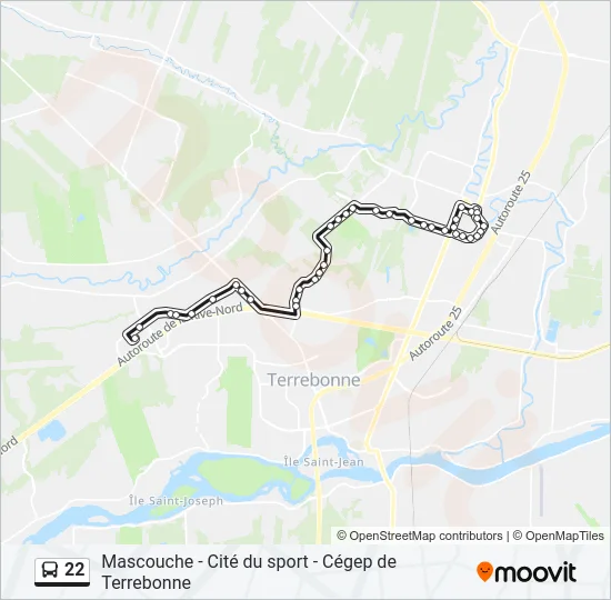 22 Bus Line Map