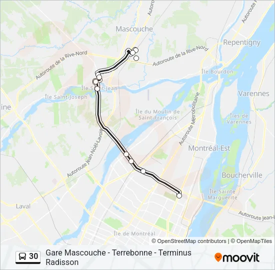 30 Bus Line Map
