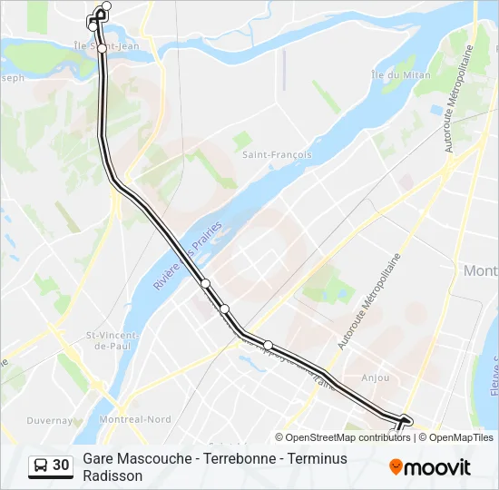 30 Bus Line Map
