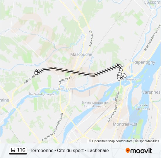 11C Bus Line Map