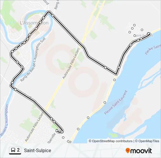 2 Bus Line Map