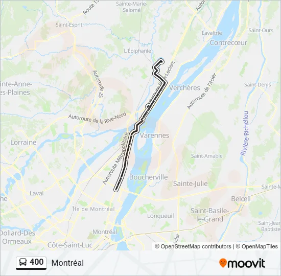 400 Bus Line Map