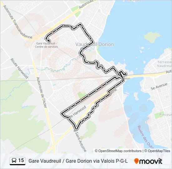 15 Bus Line Map