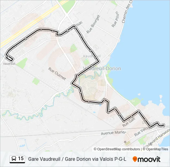 15 Bus Line Map