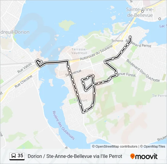 35 Bus Line Map