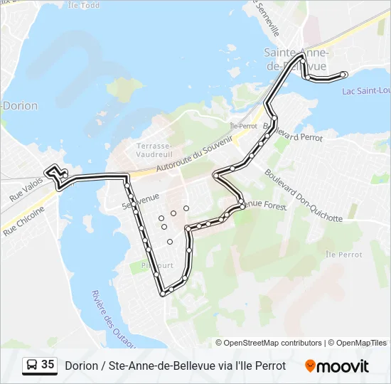 35 Bus Line Map