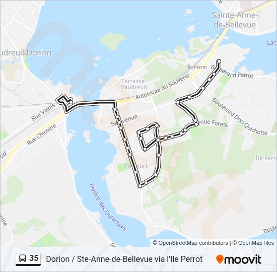 35 Bus Line Map