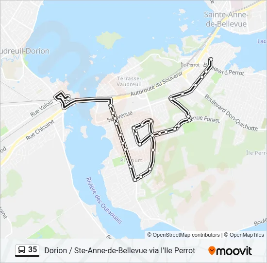 35 Bus Line Map