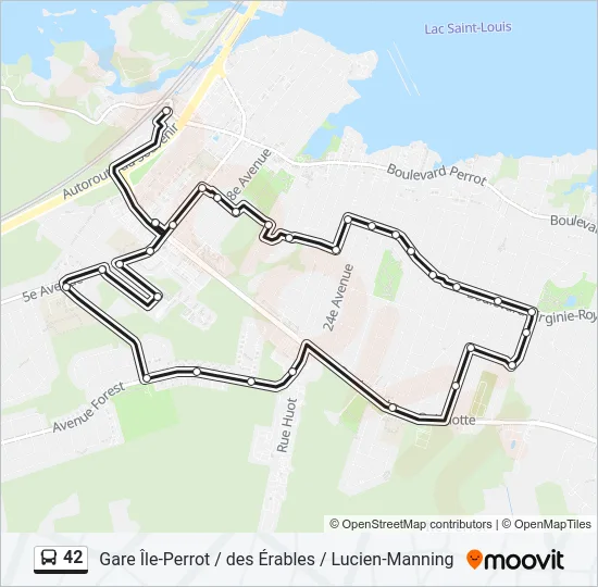 42 Bus Line Map