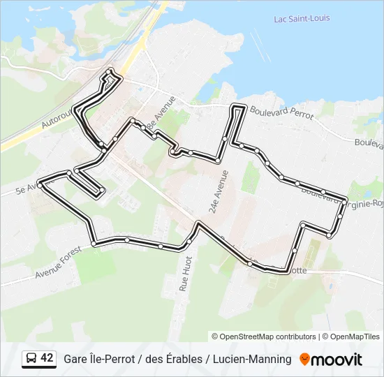 42 Bus Line Map