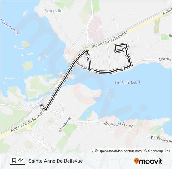 44 Bus Line Map