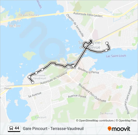 44 Bus Line Map