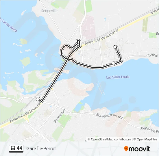 44 Bus Line Map